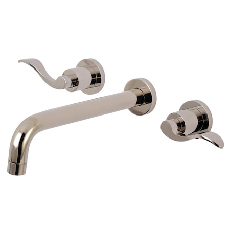 Kingston Brass Roman Tub Faucet, Polished Nickel, Wall Mount KS8026DFL